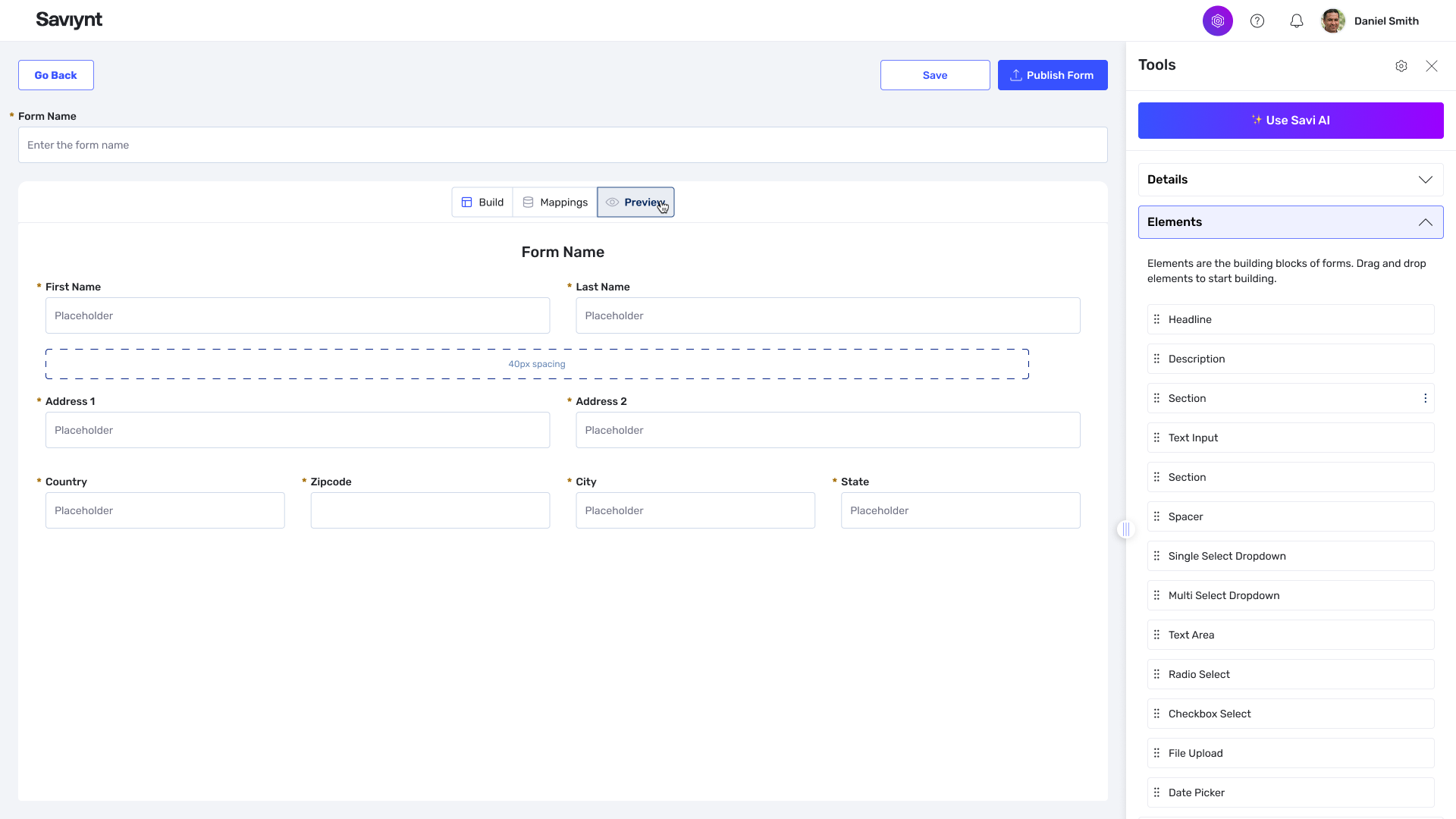 Form Builder - Cybersecurity